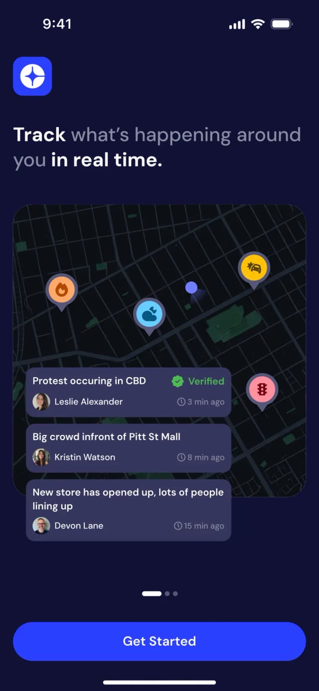 City Radar Welcome Screens